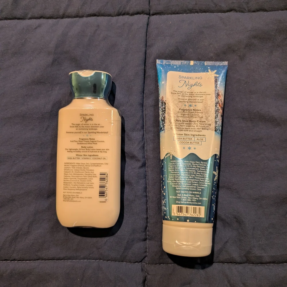 NEW Bath &‎ Body Sparkling Nights Body Lotion & Body Cream Set Discontinued